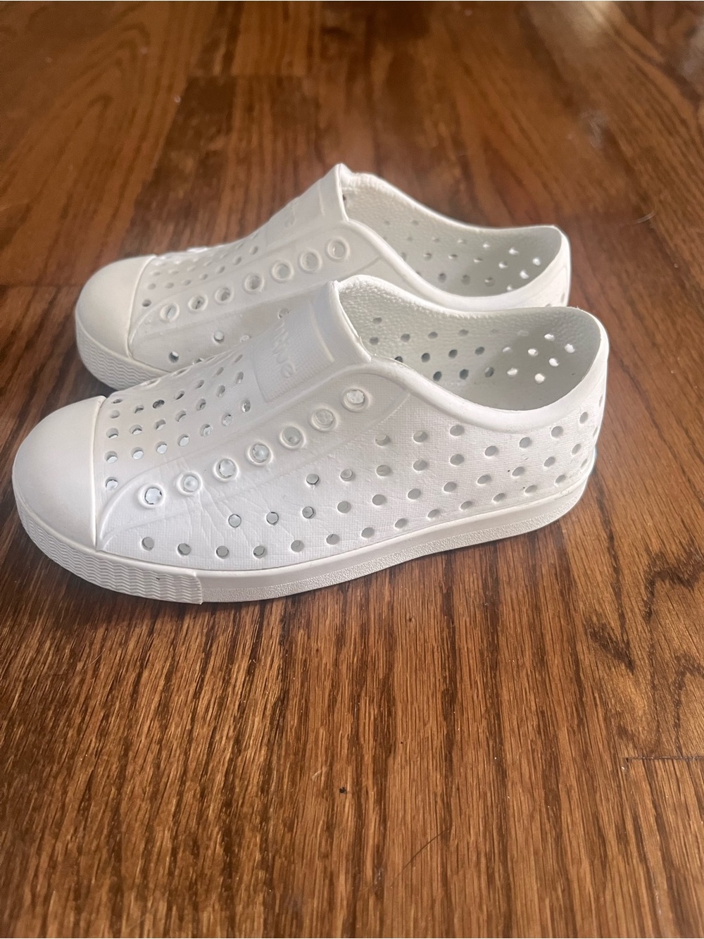 Native Shoes Kids White Slip-On Perforated Sneakers